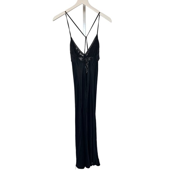 Zara Black Satin Lingerie Open Back Dress - Picture 11 of 13